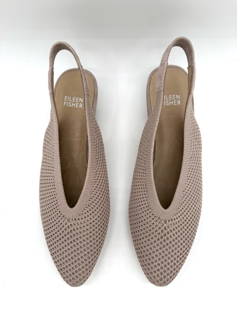 Eileen Fisher Beth Knit Slingback in beige Sz 8 NEW - Picture 3 of 8